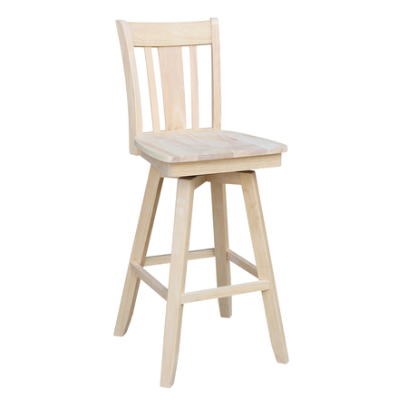 International Concepts Bar Height Table With 2 Spalt Back Swivel Bar Stools - 30 in. Seat Height K-7228-42-S103SW-2